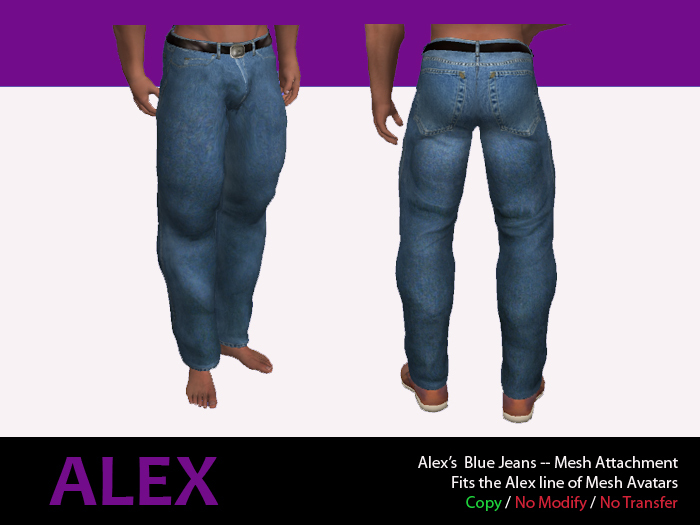 Alex's Blue Jeans -- Mesh Attachment