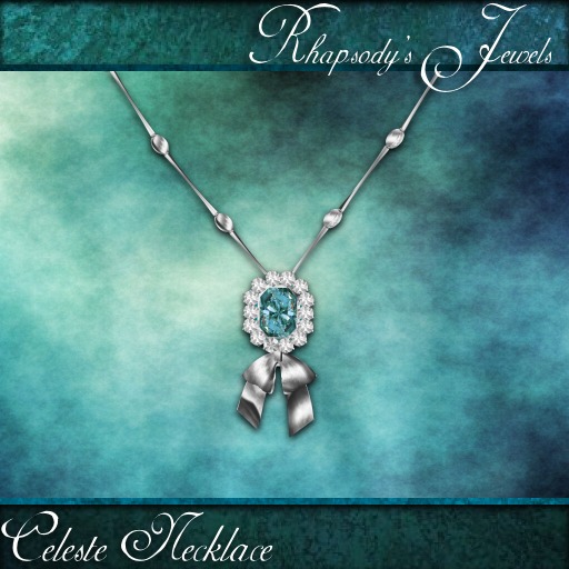 Celeste - Necklace - Silver - Aquamarine