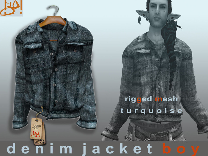 !gO! Boy Denim jacket -Turquoise- (wear)