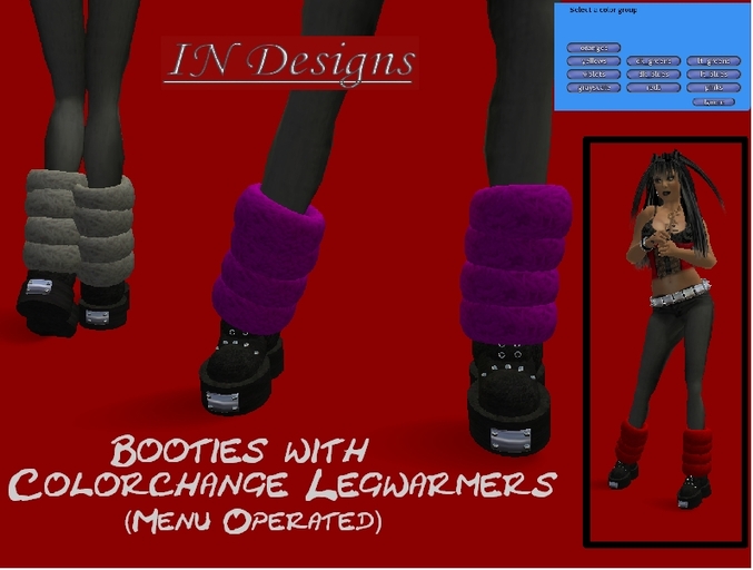 :IN Designs: Booties with Colorchange Legwarmers