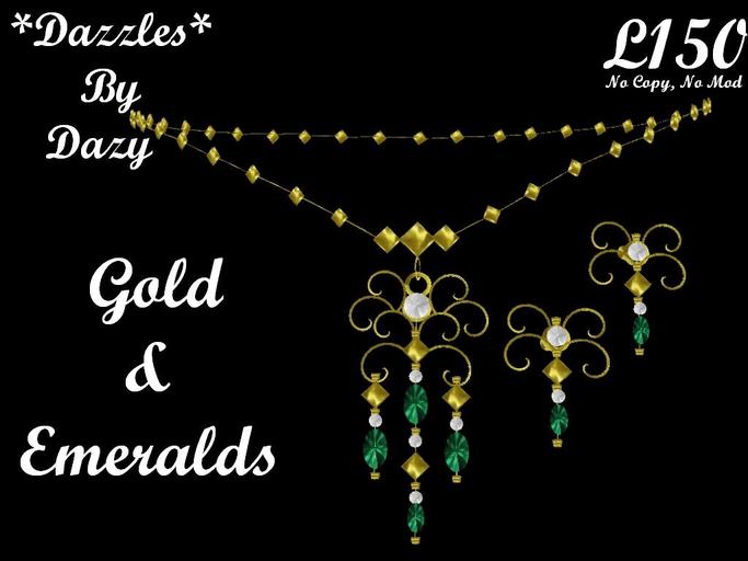 Gold Emerald DeFleur Set Box