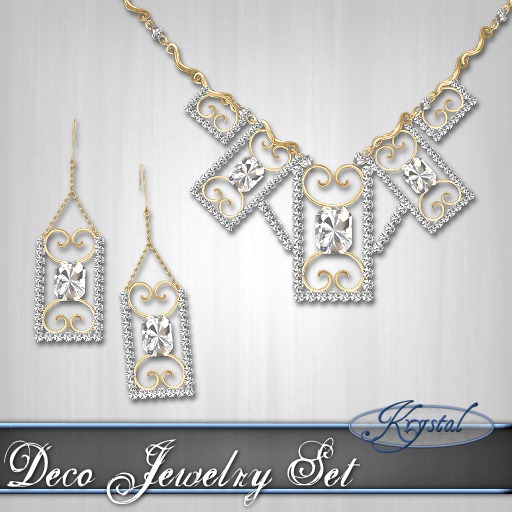 ::: Krystal ::: Deco - Jewelry Set - Gold
