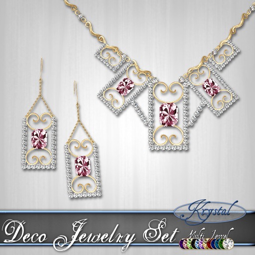 ::: Krystal ::: Deco - Jewelry Set - Gold (MultiJewel)
