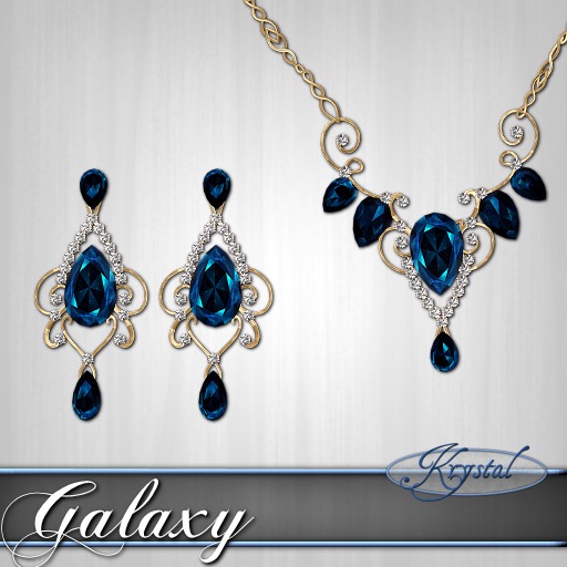 ::: Krystal ::: Galaxy - Jewelry Set - Gold Nebula