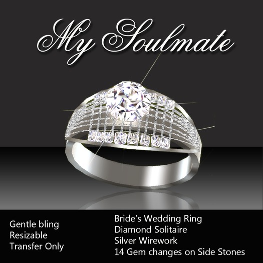 Exquisite My Soulmate Wedding Band - Silver