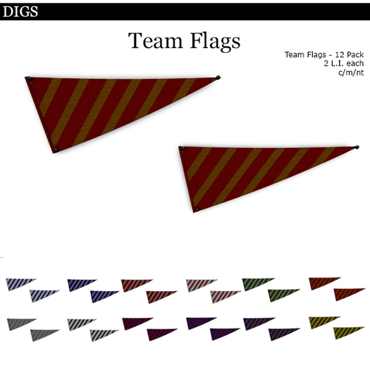 DIGS - Team Flags [MESH] (Boxed)