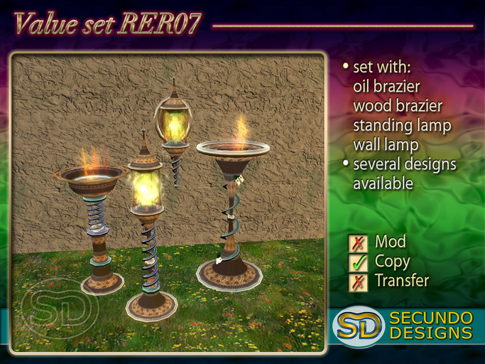 LAMPS and BRAZIERS set 07 (Royal Elven Range) SALE