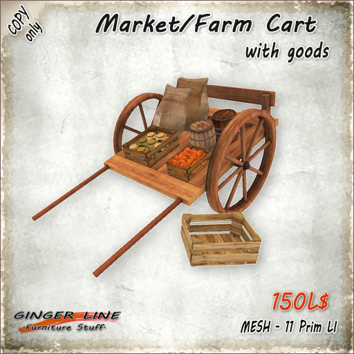 [Ginger Line] Market/Farm Cart - Decorative V2(BOX)