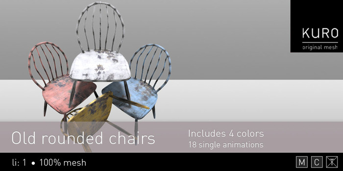 Kuro - Old rounded chairs