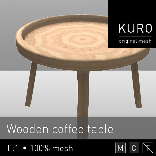 Kuro.Wood coffee table