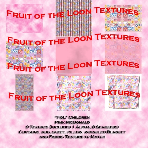 *FoL* Children - Pink McDonald Bedroom Set