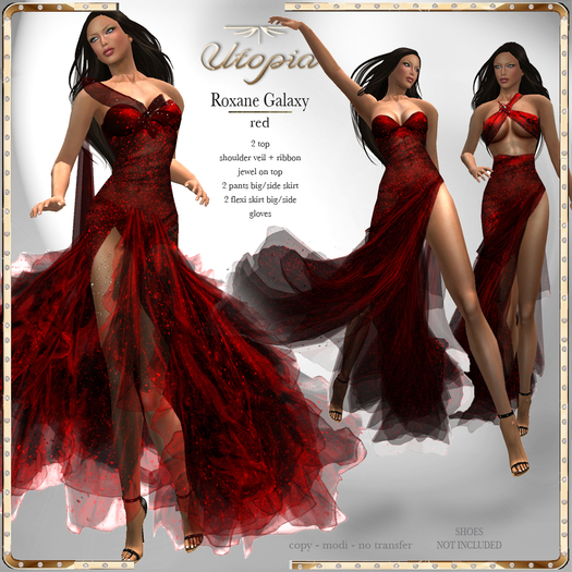 Utopia Roxane Galaxy red - APPLIERS INCLUDED!