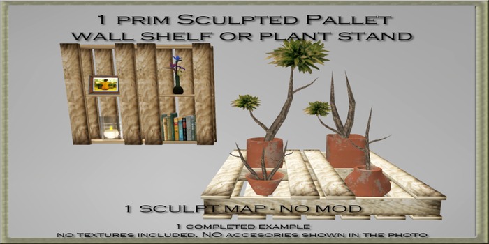 ++ Sculpted Pallet wall shelf or plant stand