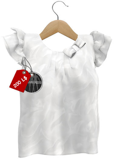 J.H.C. *Minka* MESH Ruffle Sleeve Top (WHITE)