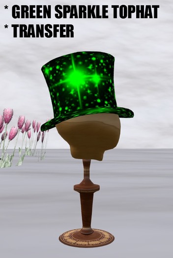 GREEN SPARKLE TOPHAT