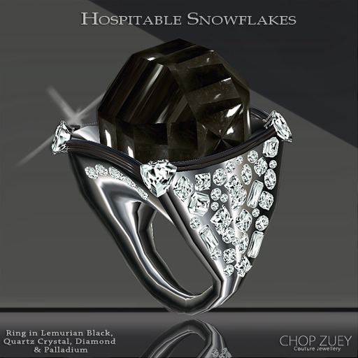 Hospitable Snowflake Ring Blk by Chop Zuey Couture Jewellery