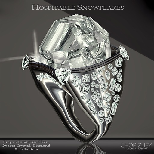 Hospitable Snowflake Ring Blk by Chop Zuey Couture Jewellery