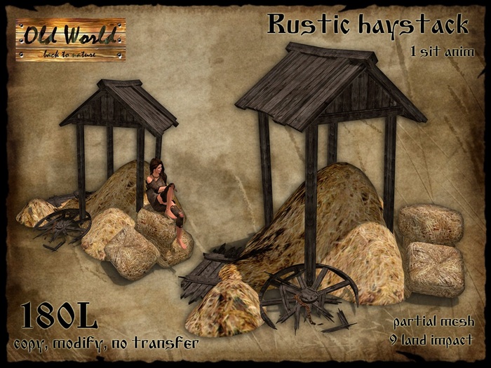 Second Life Marketplace - Rustic haystack - Old World - Medieval