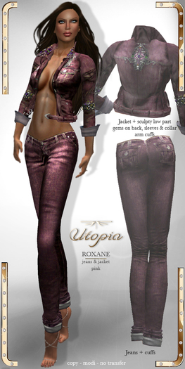 Utopia Roxane jeans&jacket pink