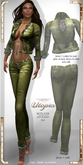 Utopia Roxane jeans&jacket lime - APPLIERS INCLUDED!