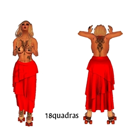 RED MESH Skirt