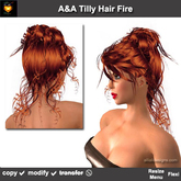 A&A Tilly Hair Fire, updo with curls. 