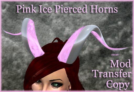 Pink Ice Pierced Horns