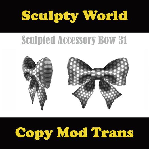Sculpted Accessory Bow / Ribbon 31