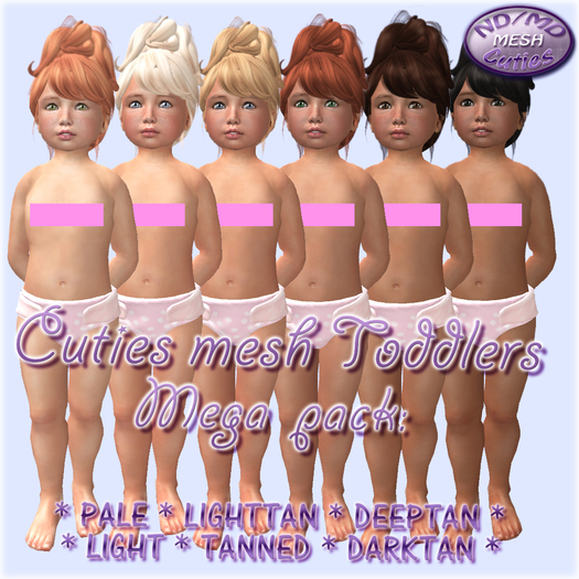 ND/MD Cuties ALL 6 Boo MESH Toddler Avatars