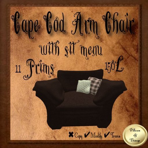 P&T- Cape Cod Arm Chair -Chocolate