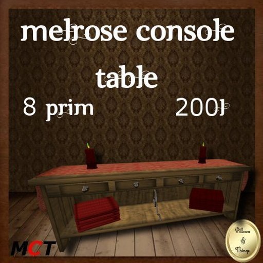 P&T- Melrose Console Table-red