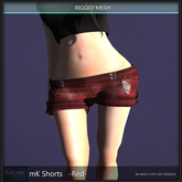 [M.o.w] mK Shorts -RED- (Bag Wear)