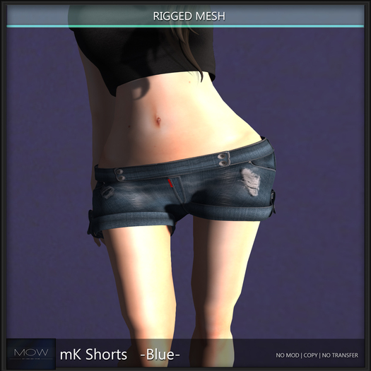 [M.o.w] mK Shorts -BLUE- (Bag Wear)