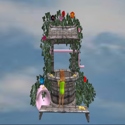 Flower Wishing well with animation