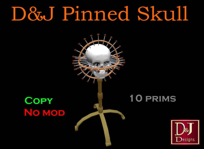D&J Pinned Skull (boxed)