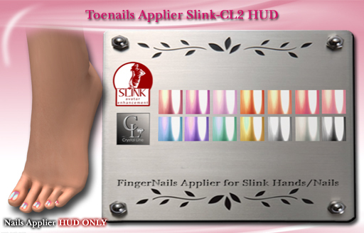 ((Crystal Line))-Toenails Applier Slink-CL2 HUD-(wear)