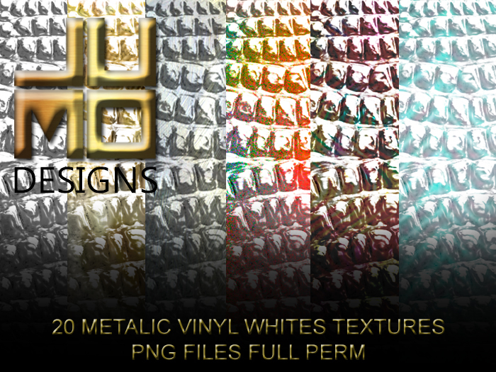.:JUMO:. Metallic Vinyl Croco Whites Textures