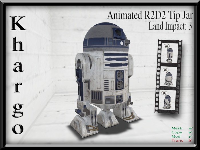 Khargo: Animated R2D2 Tip Jar / Tipjar