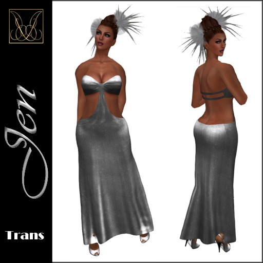 JCD Jen Black Mesh Gown bagged