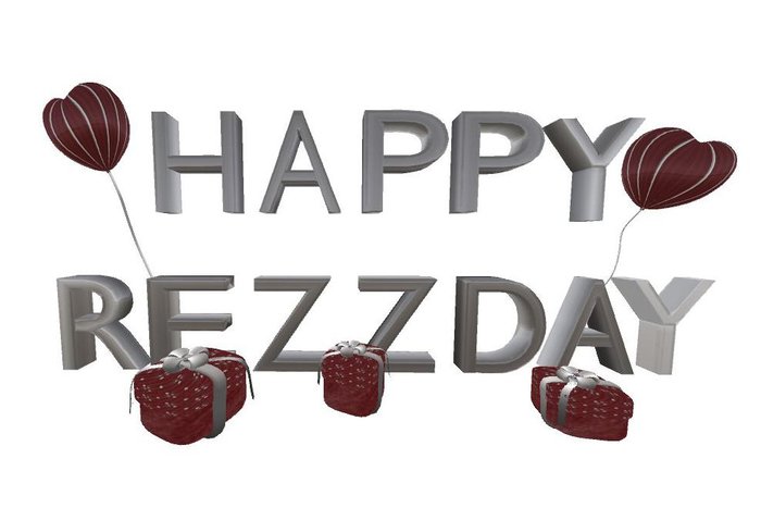 Happy Rezzday Paeckchen rot/silber