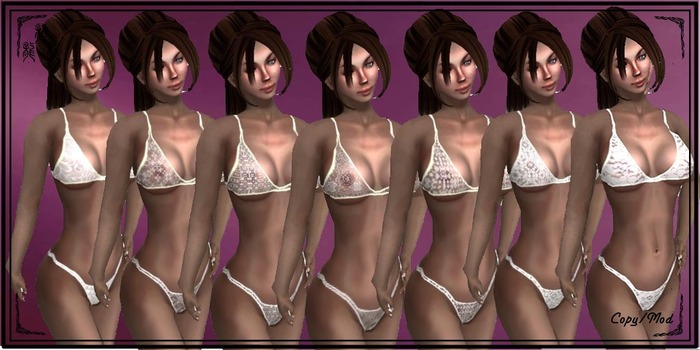 Lace Bikini Lingerie 7 Set Fat Pack (Colorable)