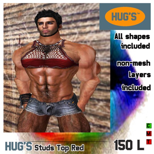 HUG'S Studs Top Red