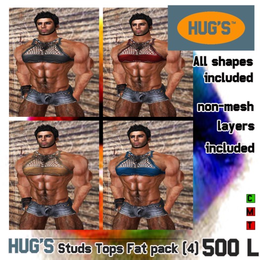HUG'S Studs Tops FAT PACK (4)