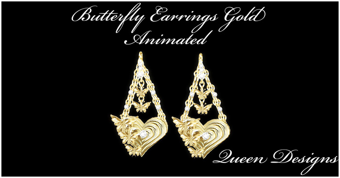 Butterfly Earrings Gold