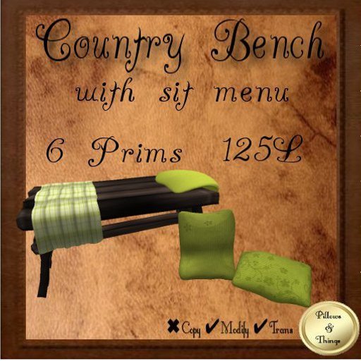 P&T- Country Bench -yellow