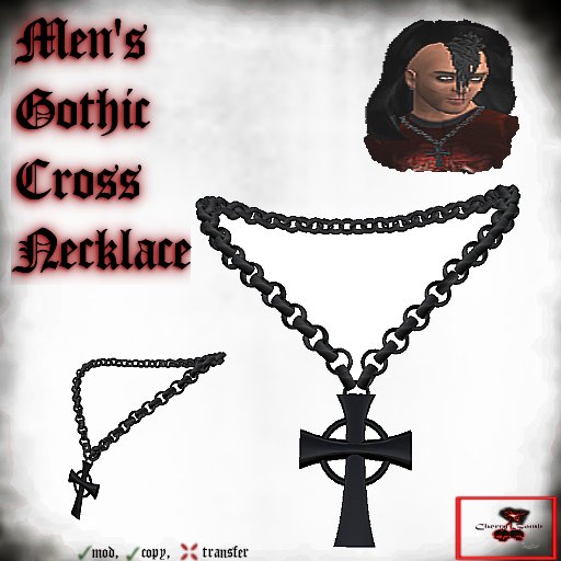 Men's Gothic Cross Necklace