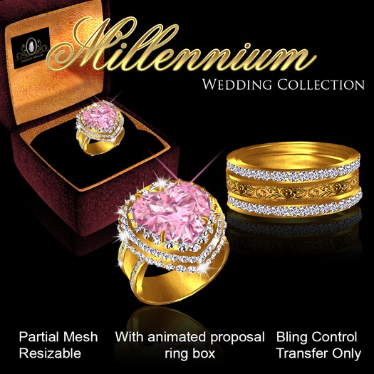 Exquisite Millenium Pink Diamond Ring Gift Box