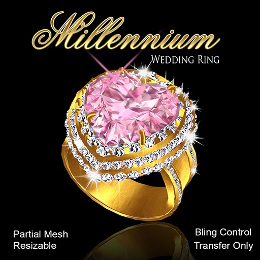 Exquisite Millenium Pink Diamond Ring Gift Box
