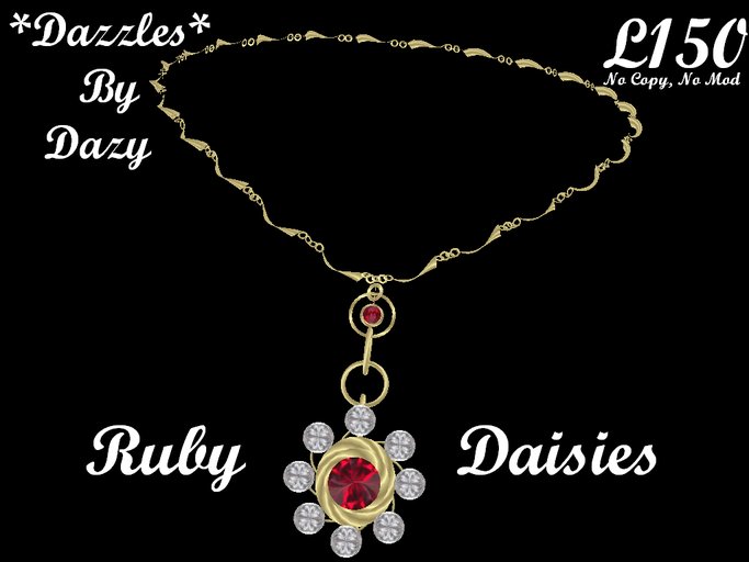 Gold Flower Ruby Necklace Box