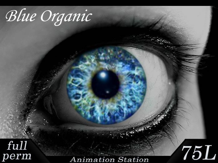 Full Perm Avatar Eyes - Blue Organic - by Animation Station